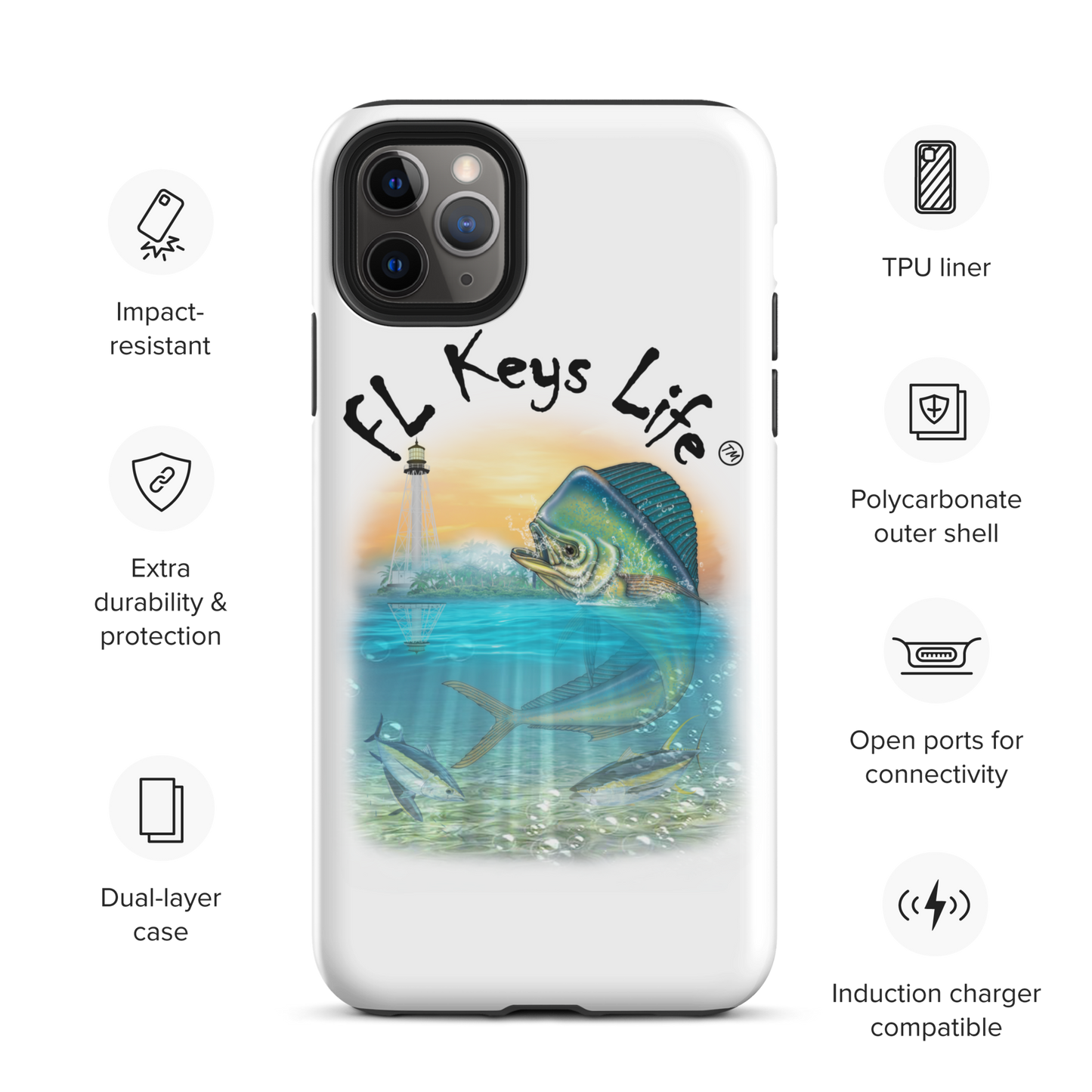 FL Keys Life Tough iPhone Case - | Florida Keys Life by Papa Joe's Islamorada